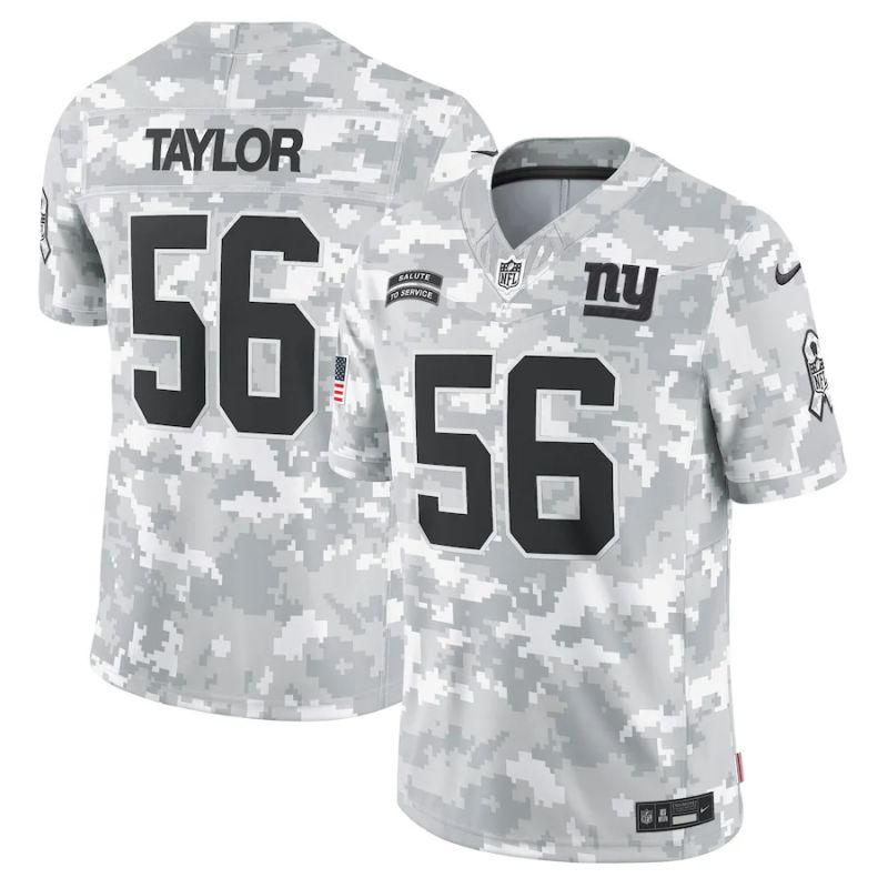 Men New York Giants #56 Taylor Nike Arctic Camo 2024 Salute to Service Limited NFL Jersey